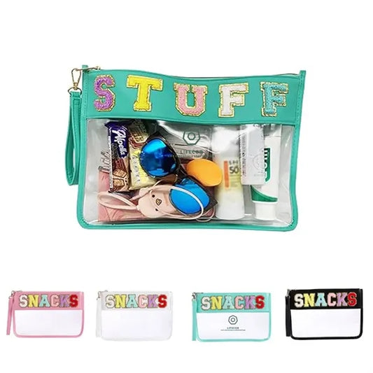 Letter Clear Tote Bag with Wrist Strap