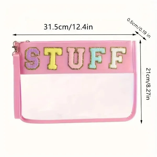 Letter Clear Tote Bag with Wrist Strap