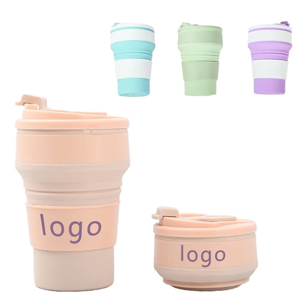 11oz Silicone Portable Folding Water Bottle