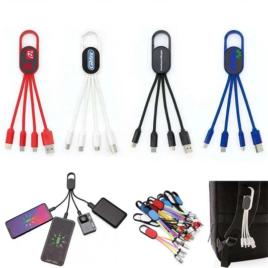 Multi Charging Cable Short 0.6FT With LED Light Trim