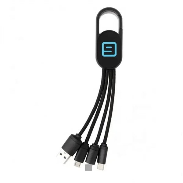 Multi Charging Cable Short 0.6FT With LED Light Trim