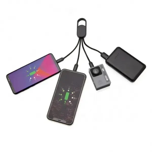 Multi Charging Cable Short 0.6FT With LED Light Trim