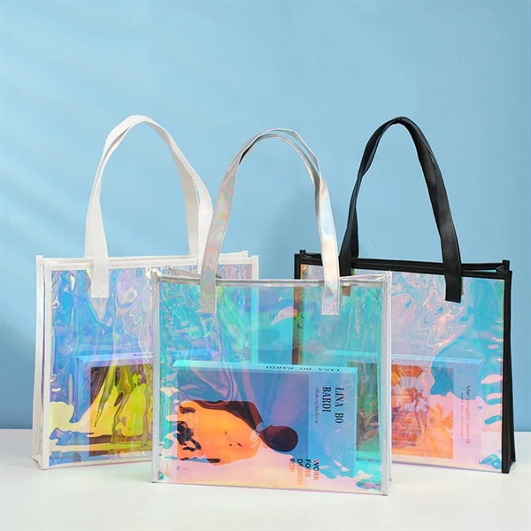 Iridescent Clear Beach Tote Bag