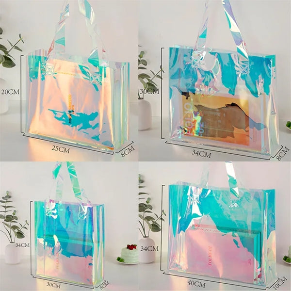Iridescent Clear Beach Tote Bag