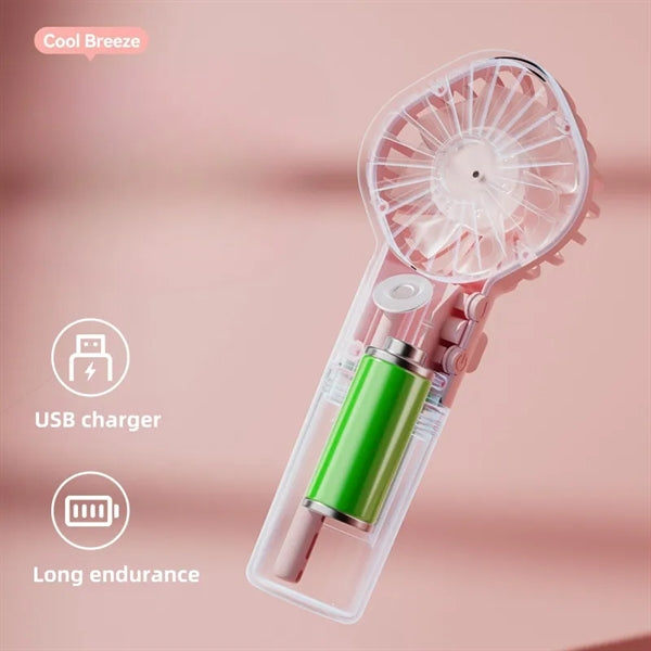 Handheld misting fan portable mini