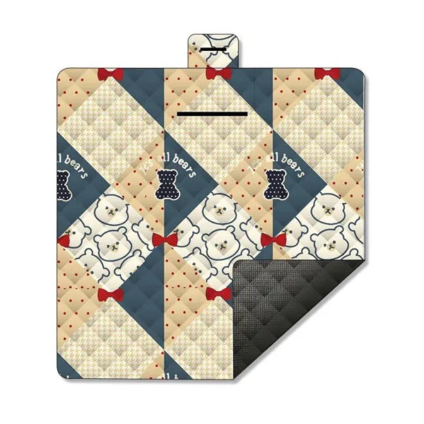 Large Folding Picnic Blanket Beach Mat 78''x78''