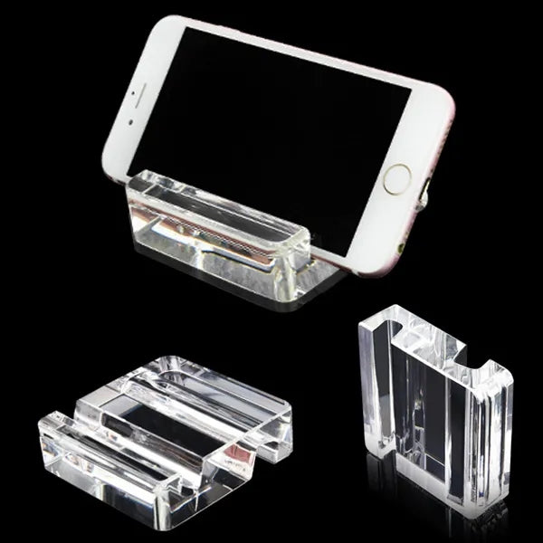 Square Crystal Phone Stand Paperweight