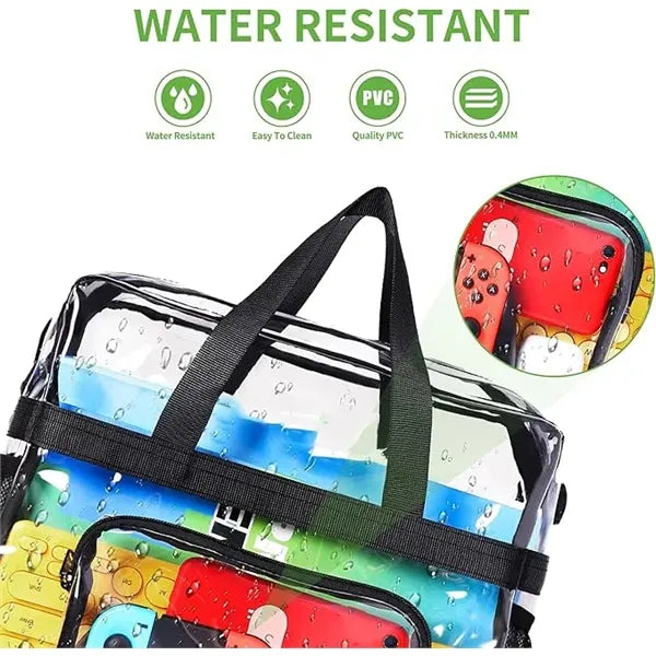 Clear Tote Lunch Bag with Reinforced Straps