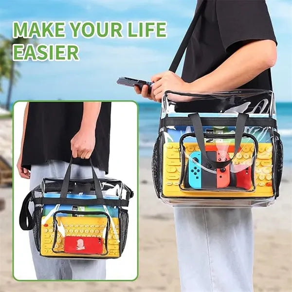 Clear Tote Lunch Bag with Reinforced Straps