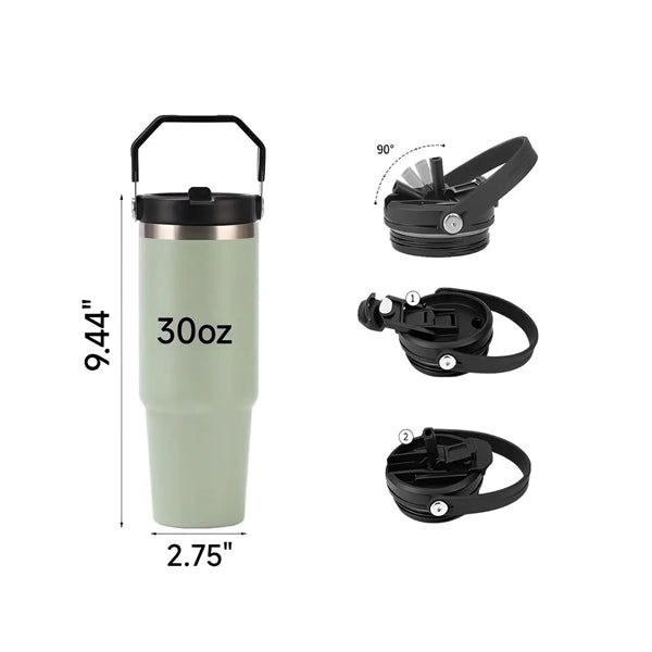 30 oz Tumbler with Handle coffee cups
