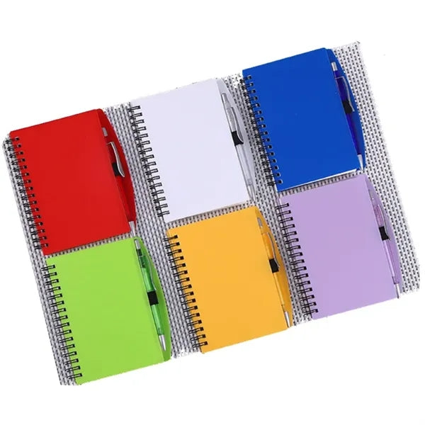 A5 PP Hardcover Spiral Notebook with Pen