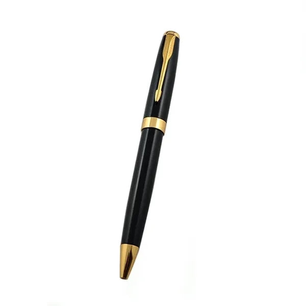 Executive Metal Ballpoint Pen with Gold Trim