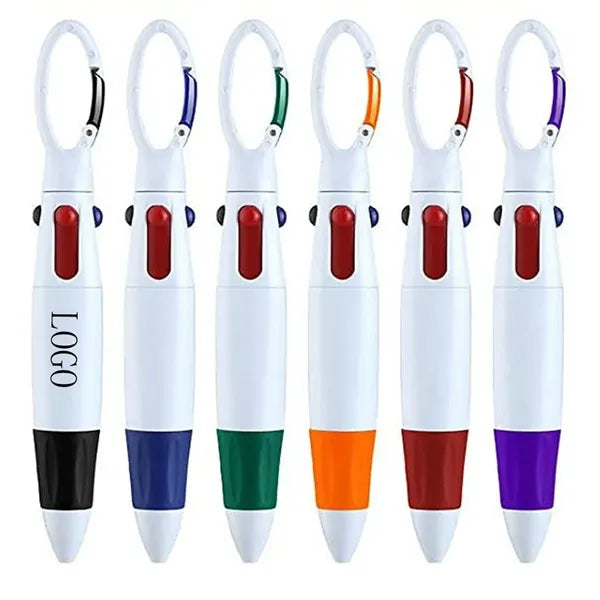 Retractable Shuttle Pens with Carabiner Clip