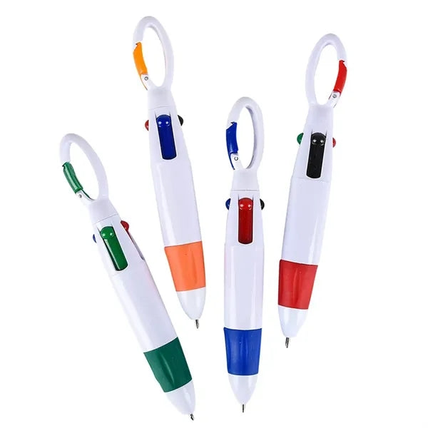 Retractable Shuttle Pens with Carabiner Clip