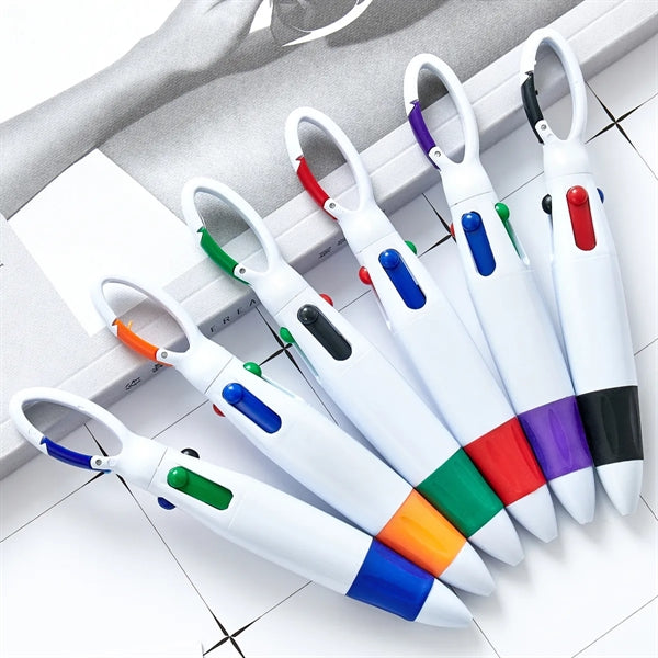 Retractable Shuttle Pens with Carabiner Clip