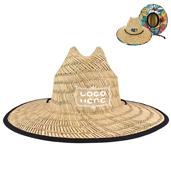 Straw Hat W/ Custom Patch