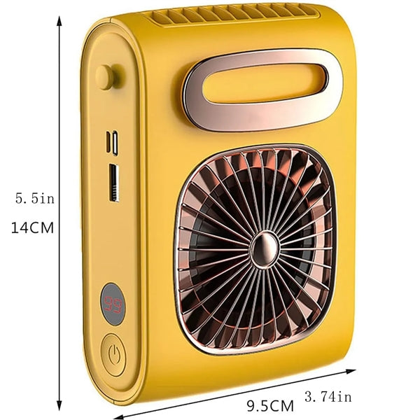 Portable Waist Fan Powerbank Air Conditioning Cooling