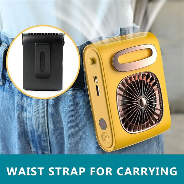 Portable Waist Fan Powerbank Air Conditioning Cooling