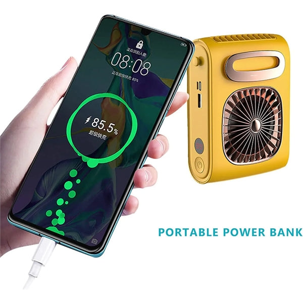 Portable Waist Fan Powerbank Air Conditioning Cooling