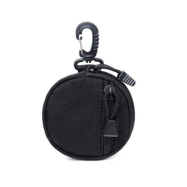 Portable Tactical Round Wallet with Carabiner