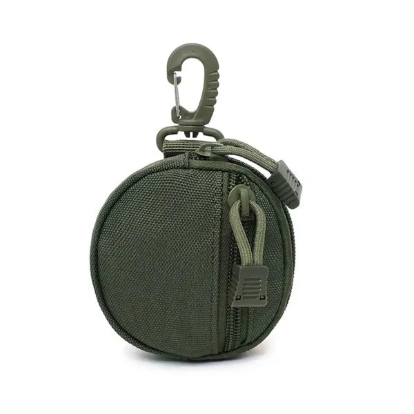 Portable Tactical Round Wallet with Carabiner