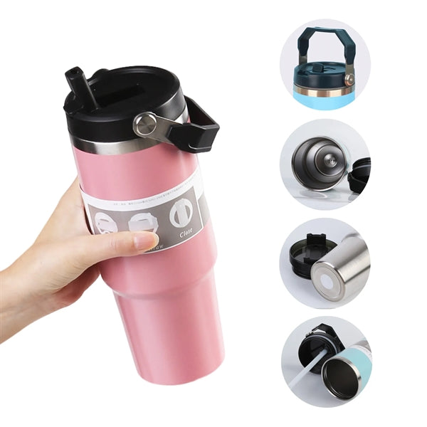 30 oz Stainless Steel Insulted Travel mugs With Straw