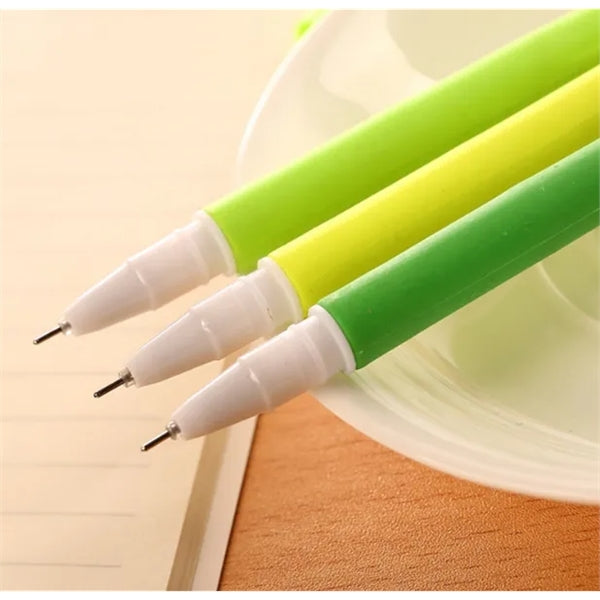 Silicone Pens with Green Leaf-like Grass Blade Design