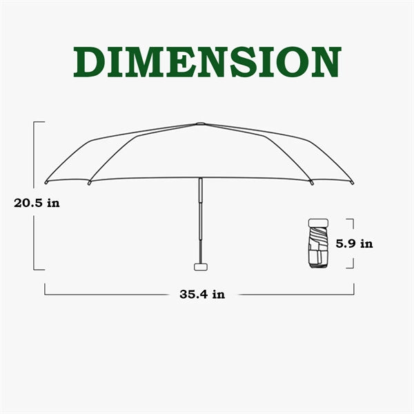 Creative Vinyl Sun Protection Umbrella Mini Six-Fold Umbrell