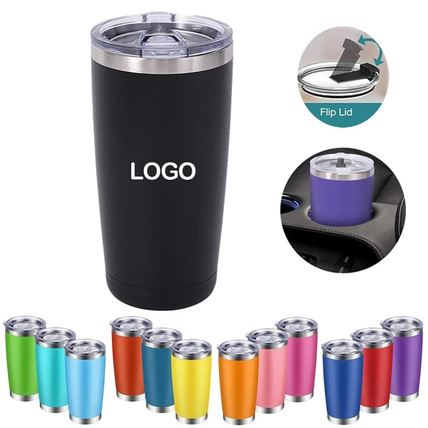 20 Oz Stainless Steel Vacuum Insulated With Lids