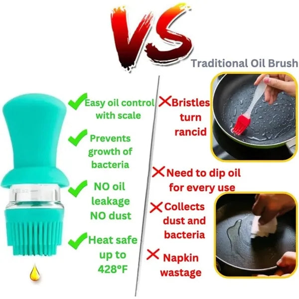 3-In-1 Olive Oil Dispenser Bottle For Kitchen With Brush