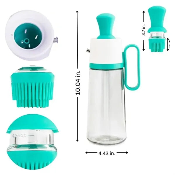 3-In-1 Olive Oil Dispenser Bottle For Kitchen With Brush