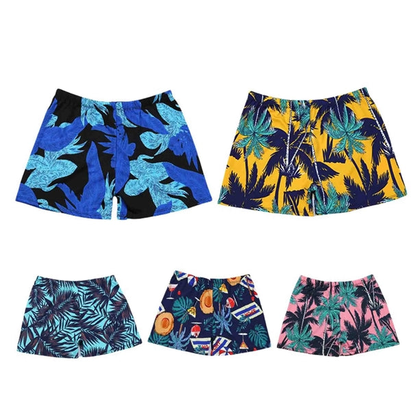 Casual Mens Swim Trunks Quick Dry Printed Beach Short