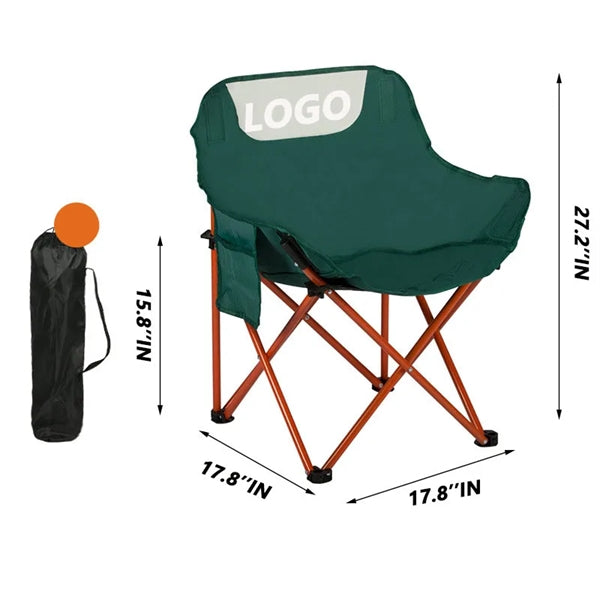 Portable Heavy Duty Support Camping Moon Chair withCarry Bag