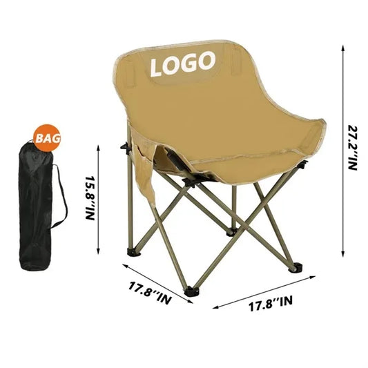 Portable Heavy Duty Support Camping Moon Chair withCarry Bag