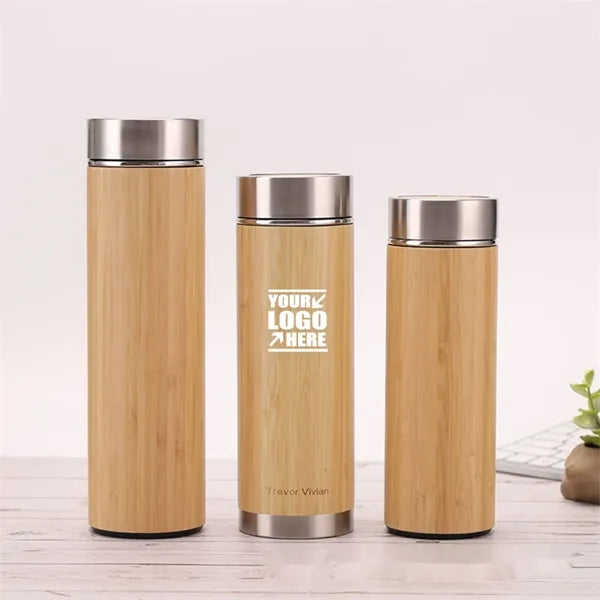 12oz Bamboo Thermos with Tea Infuser