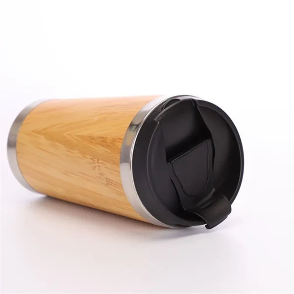 Stainless Steel Bamboo Travel Mug