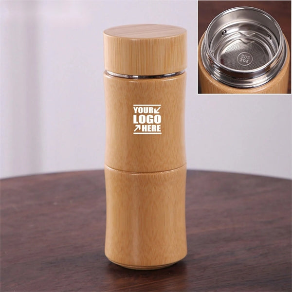 Bamboo Thermos with Tea Infuser