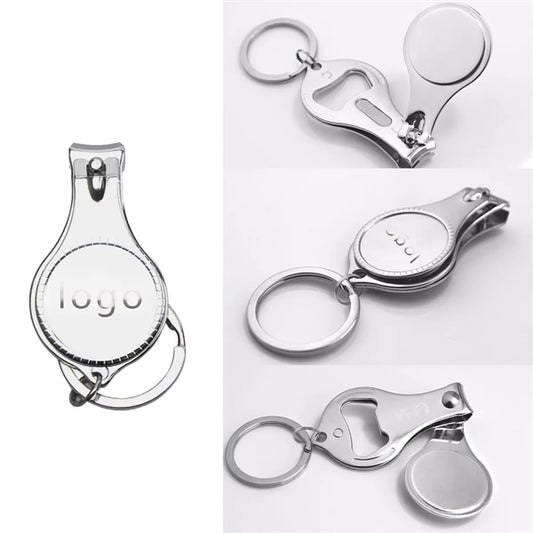 Round Multifunctional Nail Clippers, 3-In-1