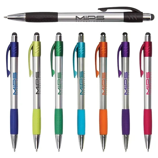 Stylus Ballpoint Pen with Rubber Grip