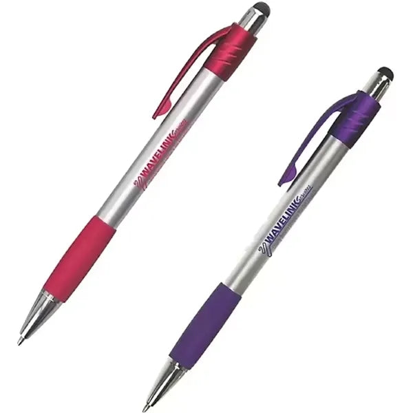 Stylus Ballpoint Pen with Rubber Grip