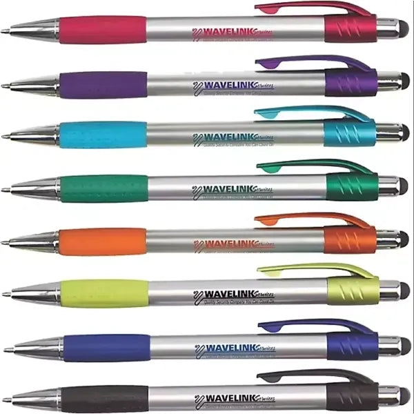 Stylus Ballpoint Pen with Rubber Grip