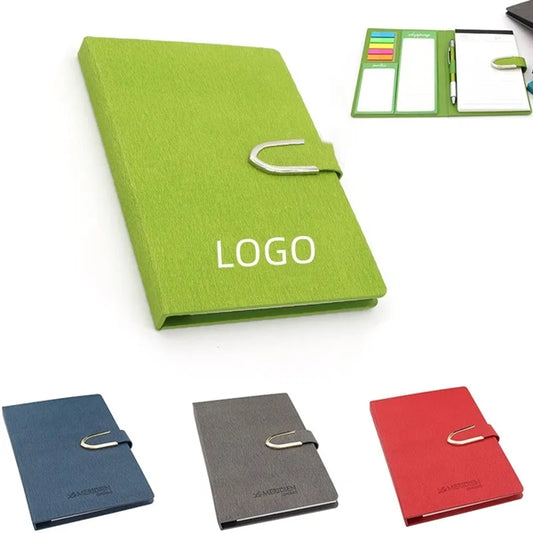 Pu Leather Cover Notepads with Sticky Notes