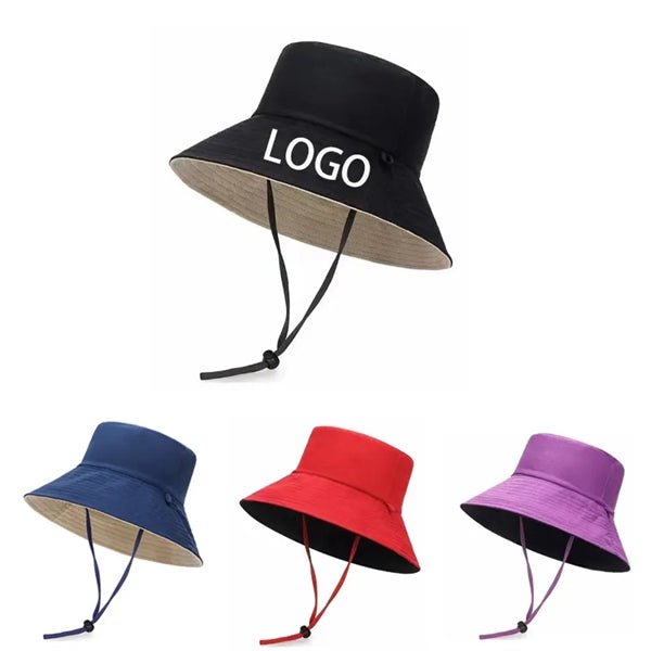 Adjustable Wide Brim Bucket Hat