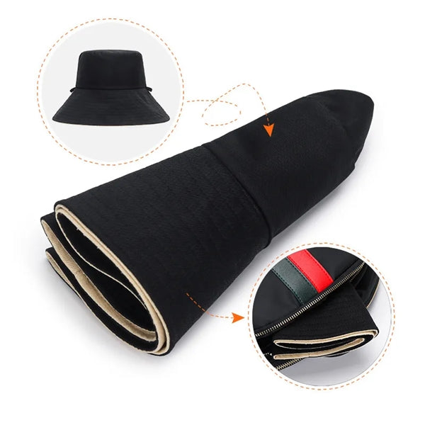Adjustable Wide Brim Bucket Hat