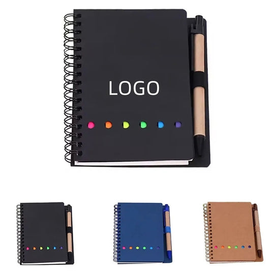 Spiral Notebook with Sticky Notes