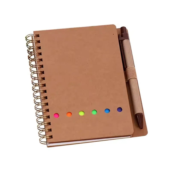 Spiral Notebook with Sticky Notes