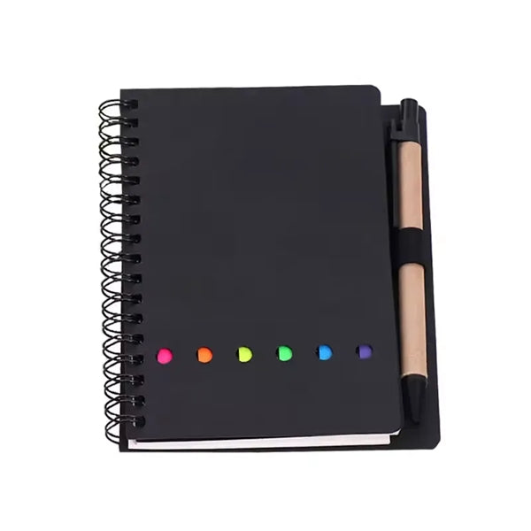 Spiral Notebook with Sticky Notes