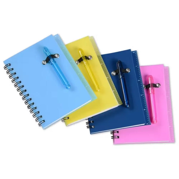 Spiral Notebook With Stickers Ruler And Pen