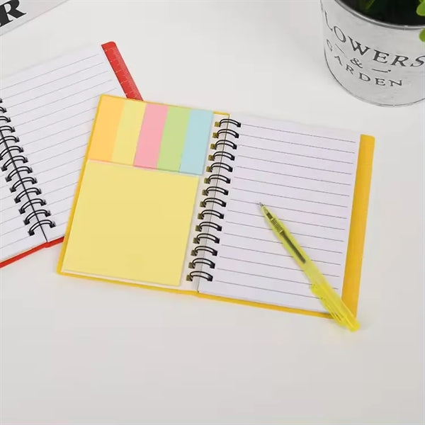 Spiral Notebook With Stickers Ruler And Pen