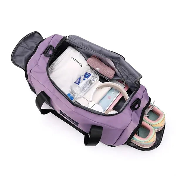 38L Waterproof Colorblocked Sports Duffel Bag Tri-pocket